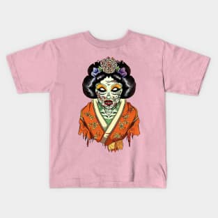 Japanese zombie girl Kids T-Shirt